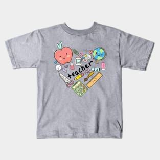 Teaching is a work of heart Kids T-Shirt